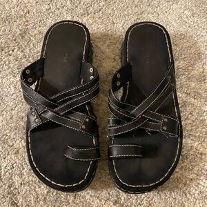 Lower East Side Chunky Strappy Vintage Sandals, Size 8.5 Y2K 🔥
